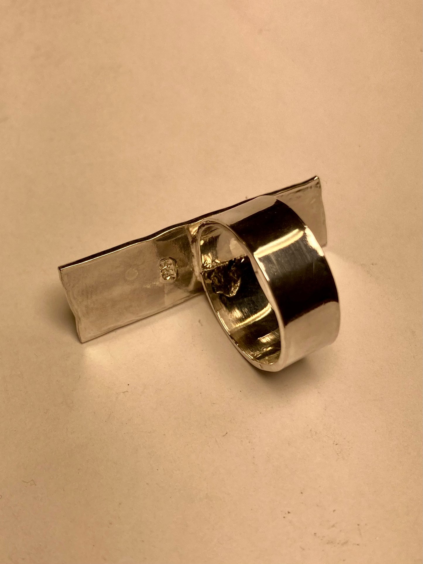 Hammered Rectangle Ring