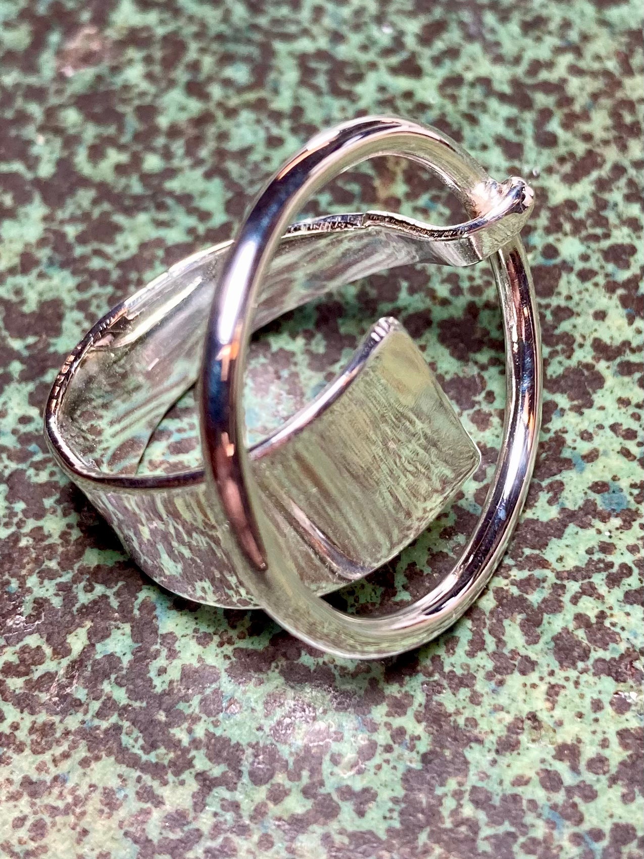 Size 14 US 7 slightly adjustable. 925 Silver