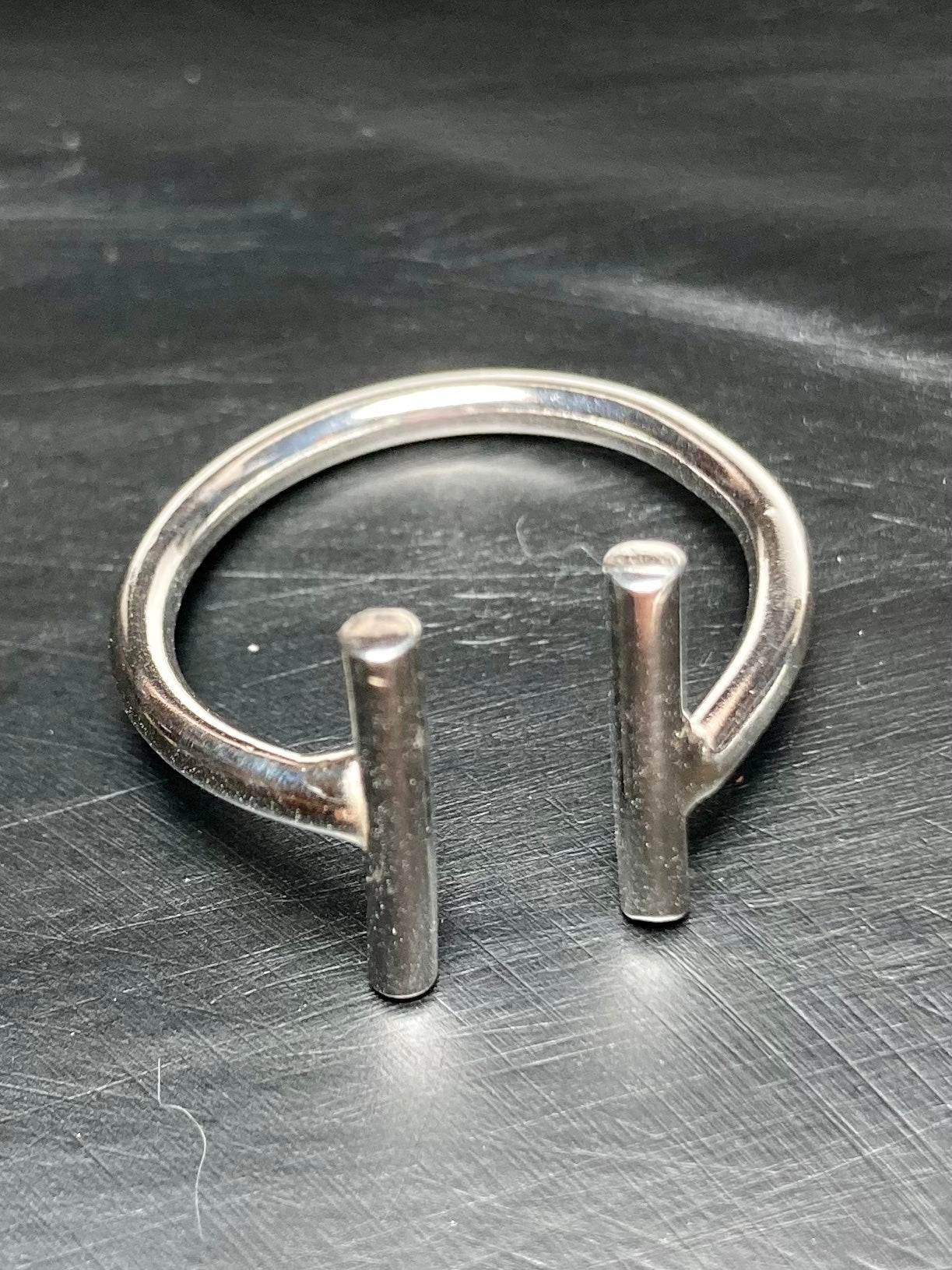 Open 2 Bar Ring in 925 Silver
