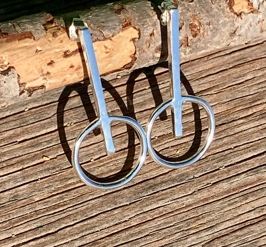 Drop Circle Earrings