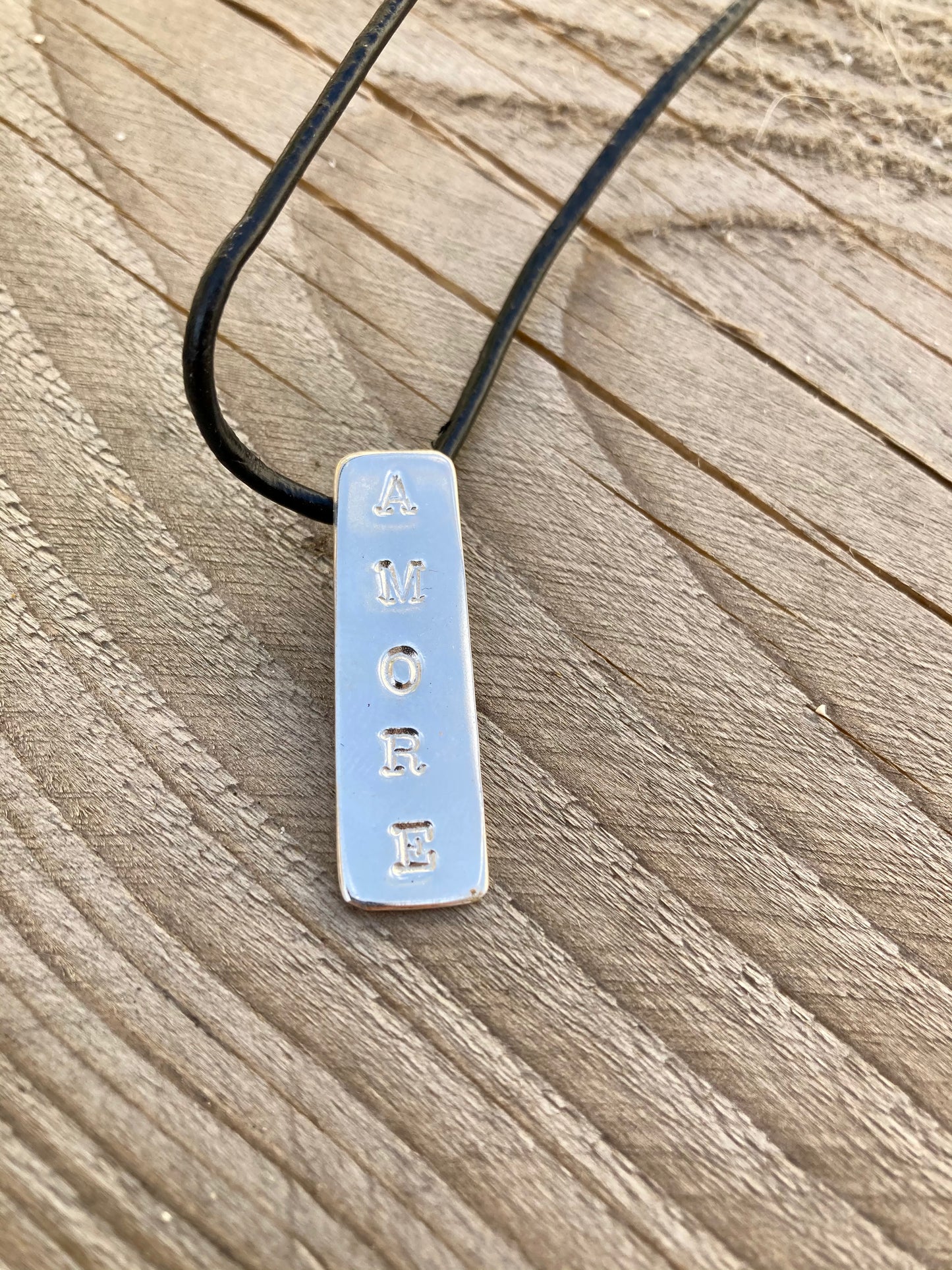 Amore stamped Pendant in 925 Silver