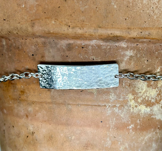 Hammered Rectangle Bracelet