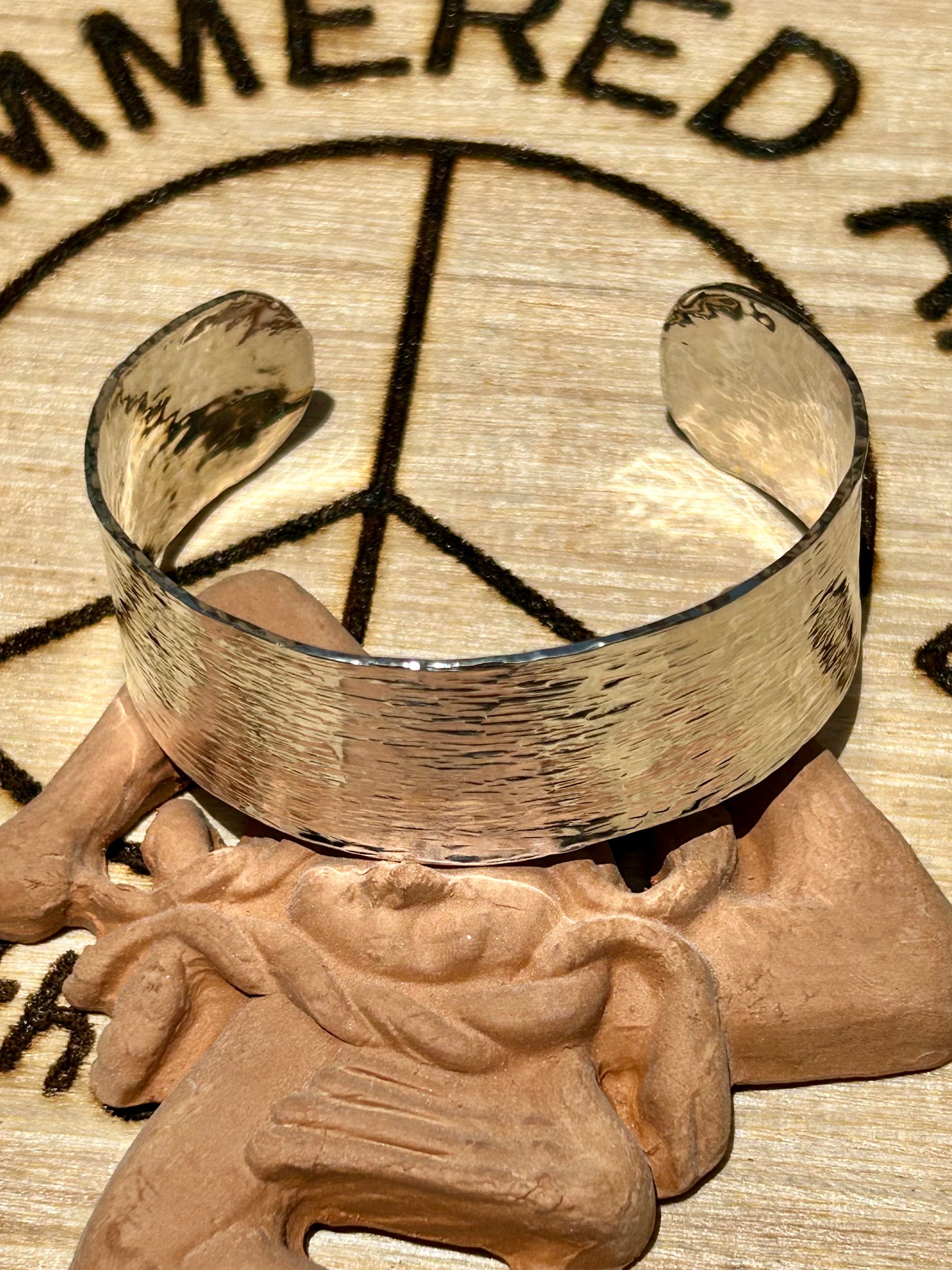 Bold Hammered Statement Bracelet