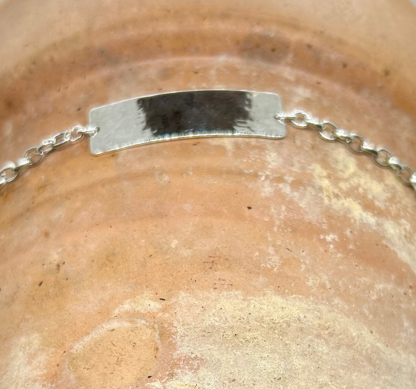 Hammered Rectangle Bracelet