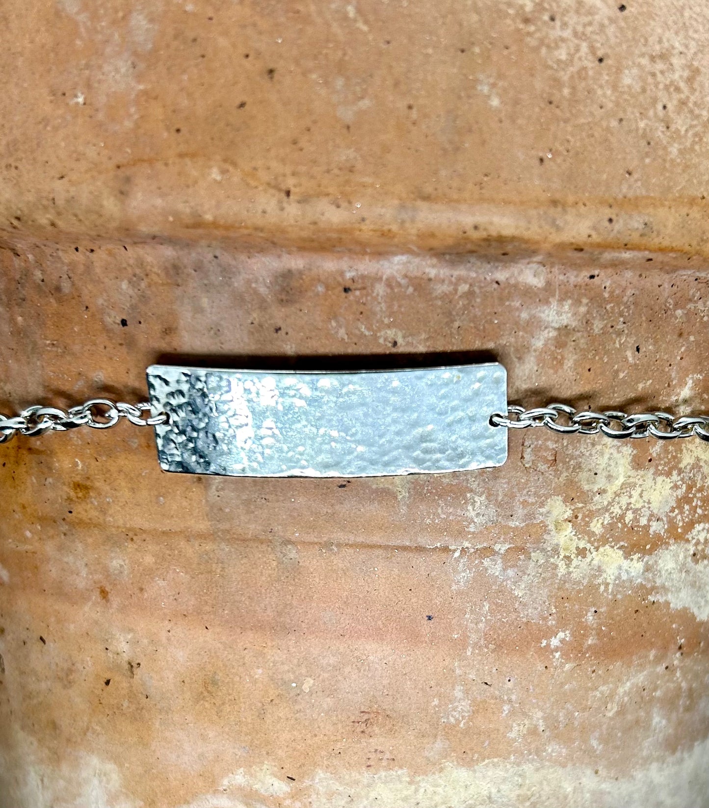 Hammered Rectangle Bracelet