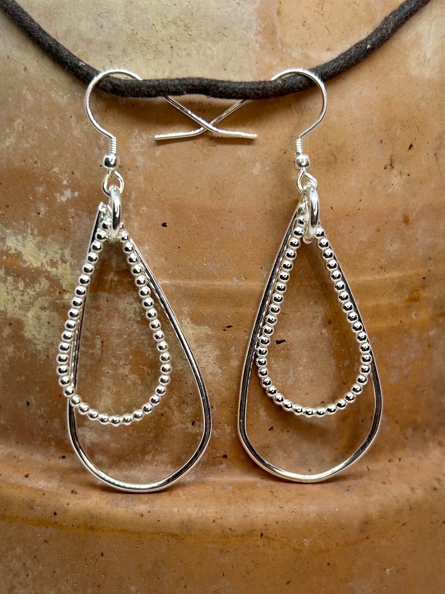 Large Double Teardrop Earrings
