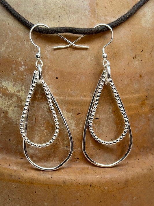 Large Double Teardrop Earrings