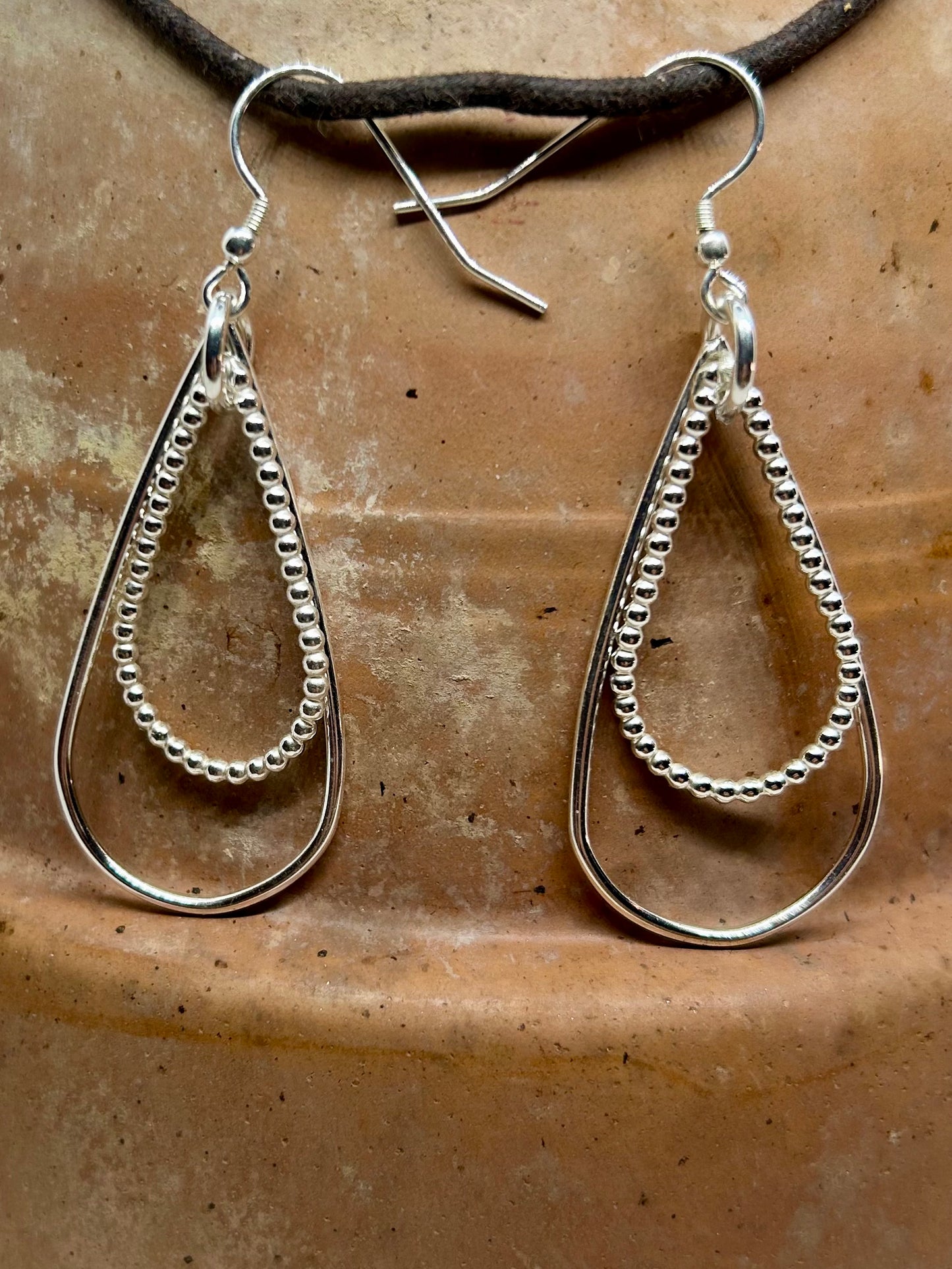 Large Double Teardrop Earrings