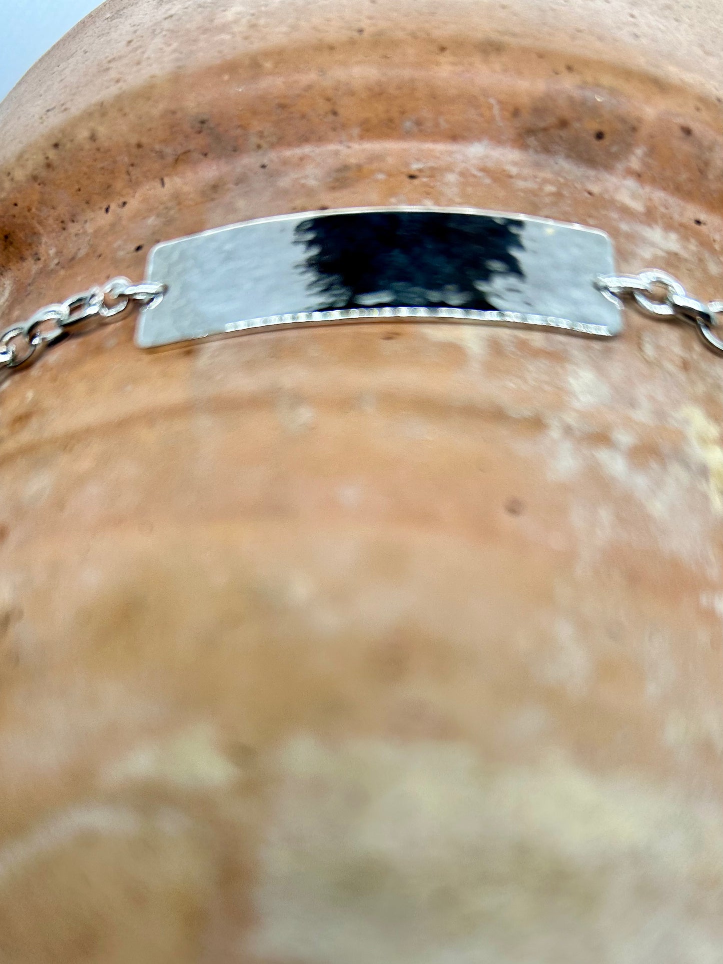 Hammered Rectangle Bracelet