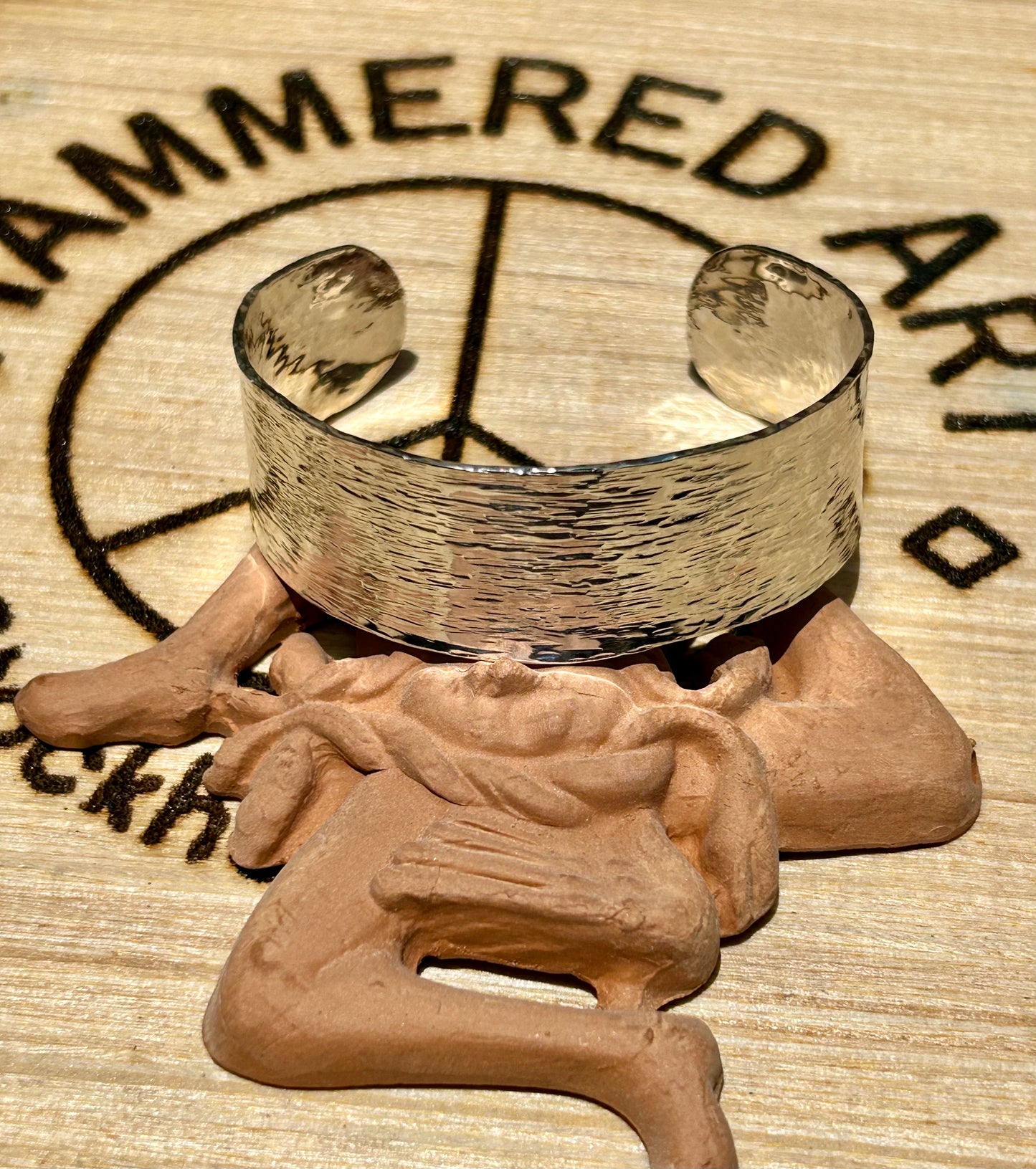 Bold Hammered Statement Bracelet