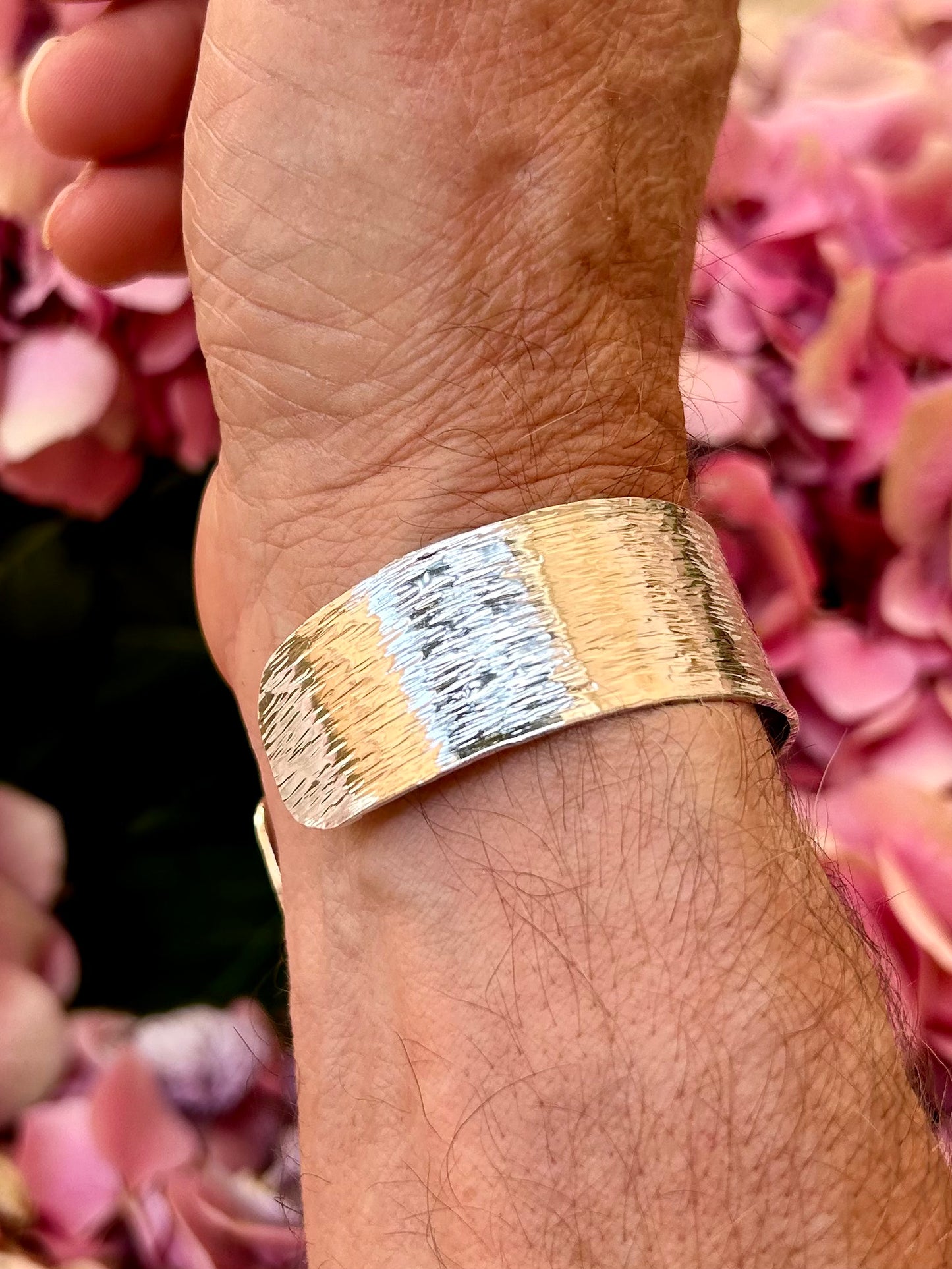 Bold Hammered Statement Bracelet