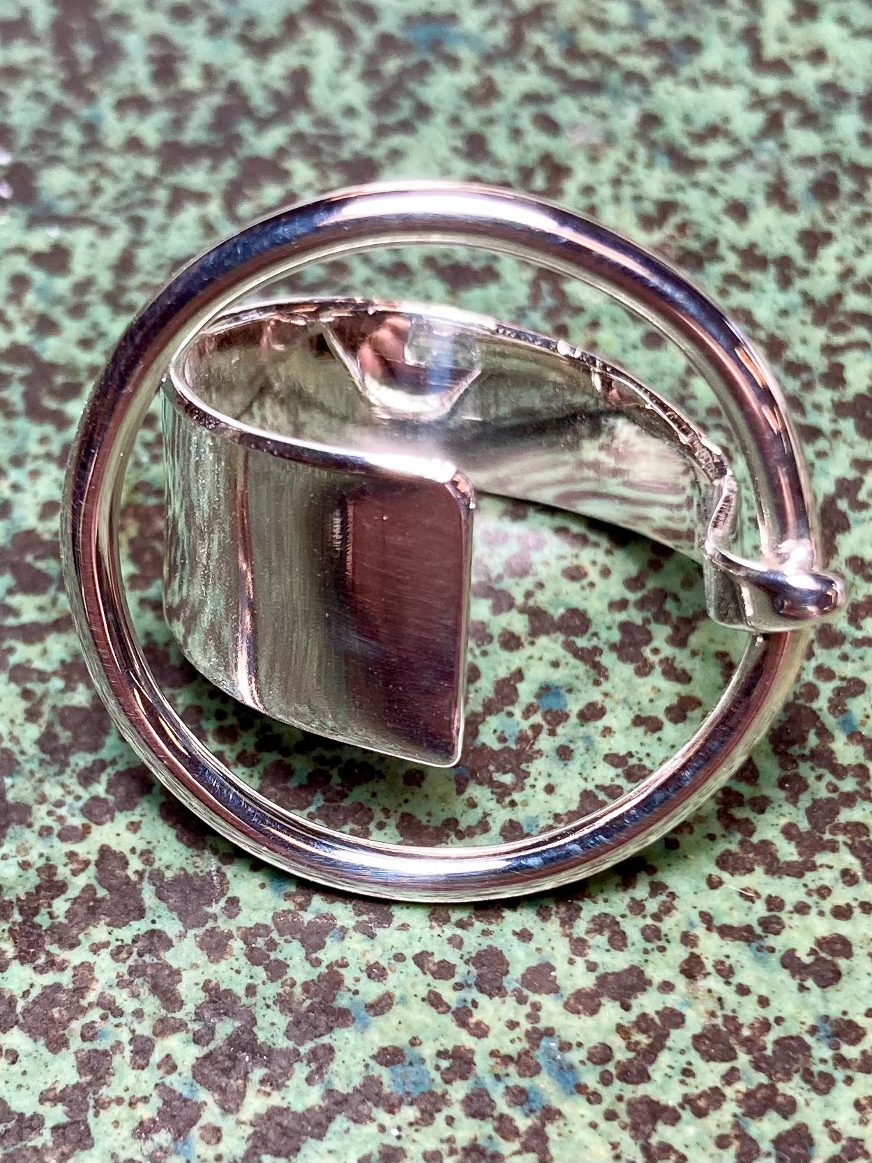 Size 14 US 7 slightly adjustable. 925 Silver