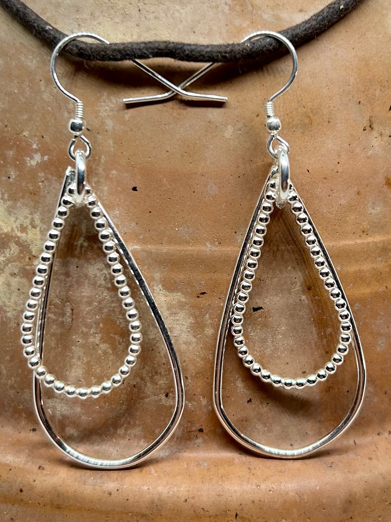 Large Double Teardrop Earrings