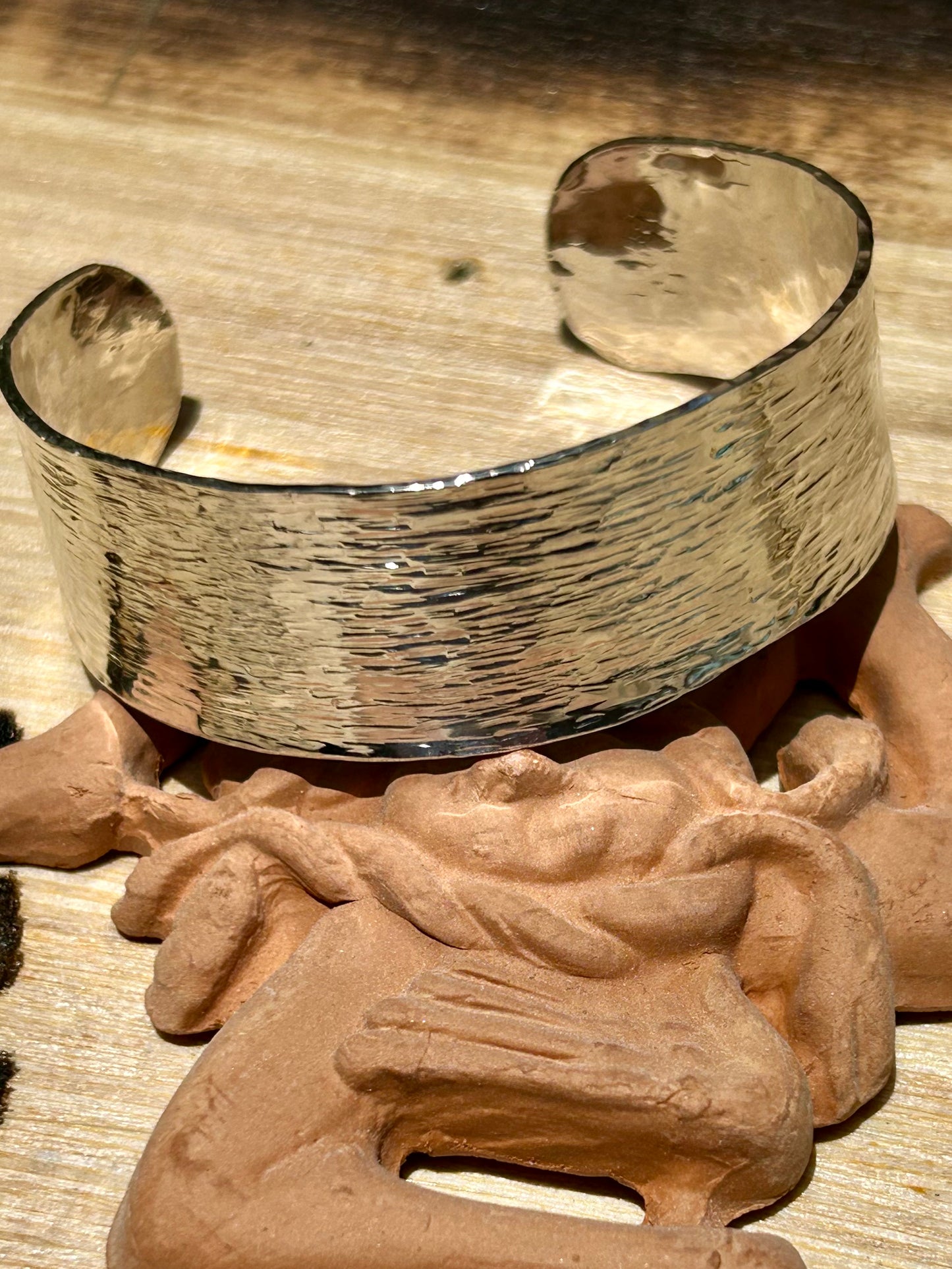 Bold Hammered Statement Bracelet