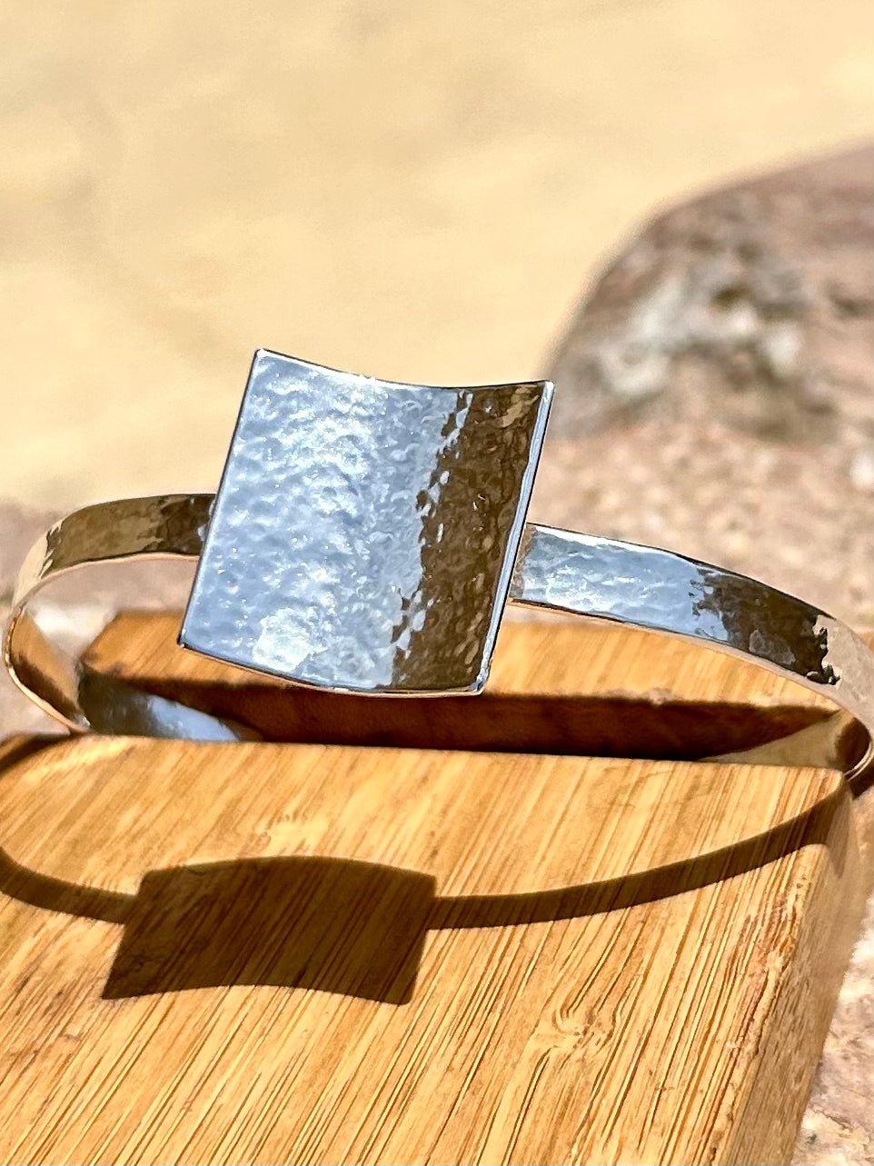 Hammered Square Bracelet