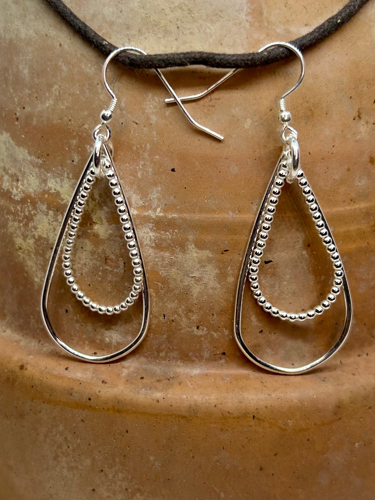 Large Double Teardrop Earrings