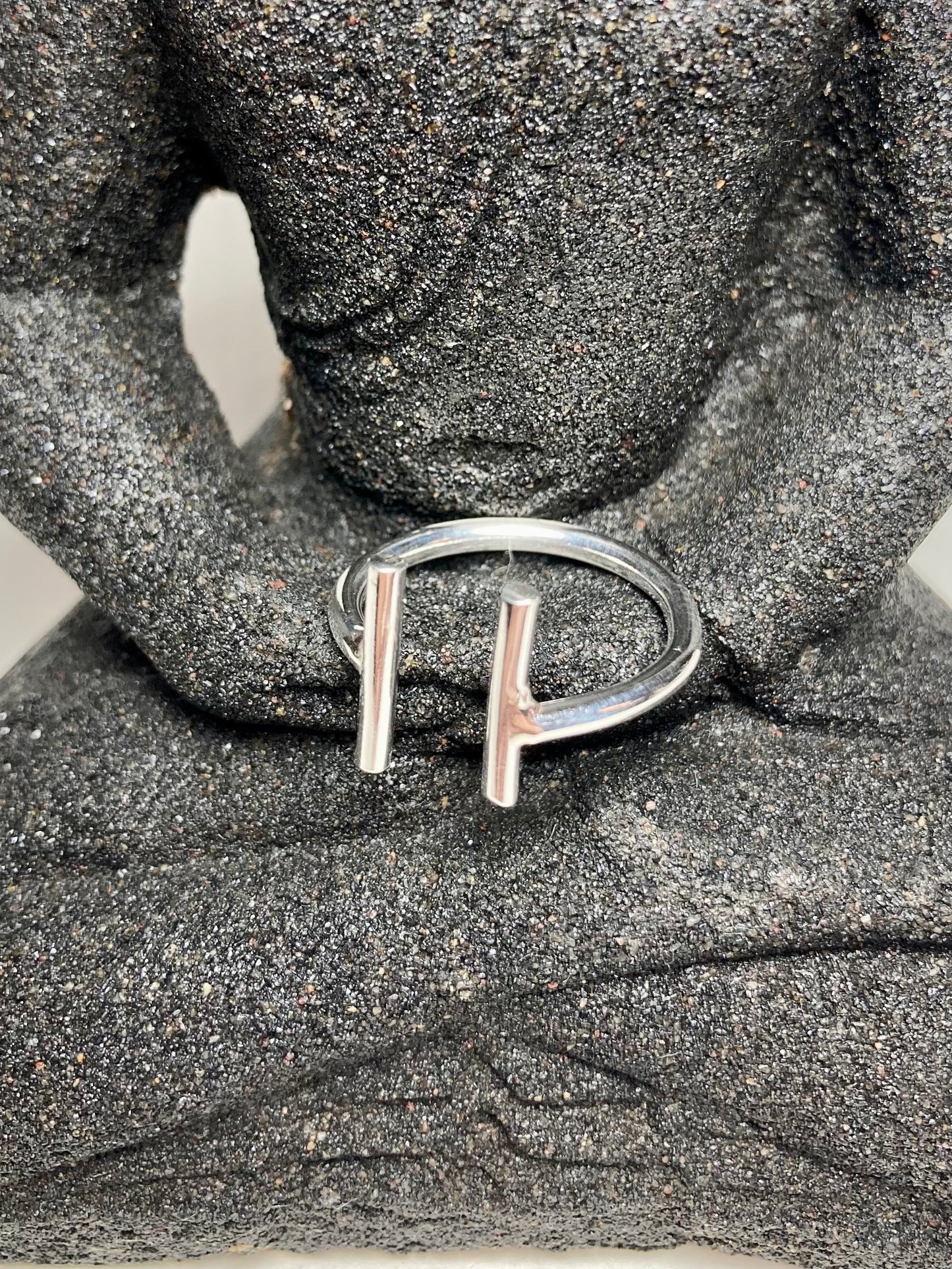 Open 2 Bar Ring in 925 Silver