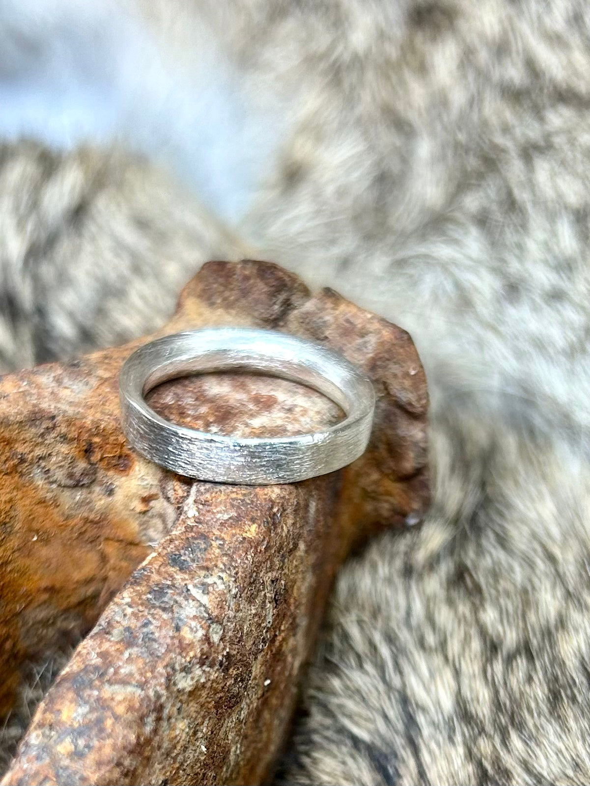 Brushed Silver Ring