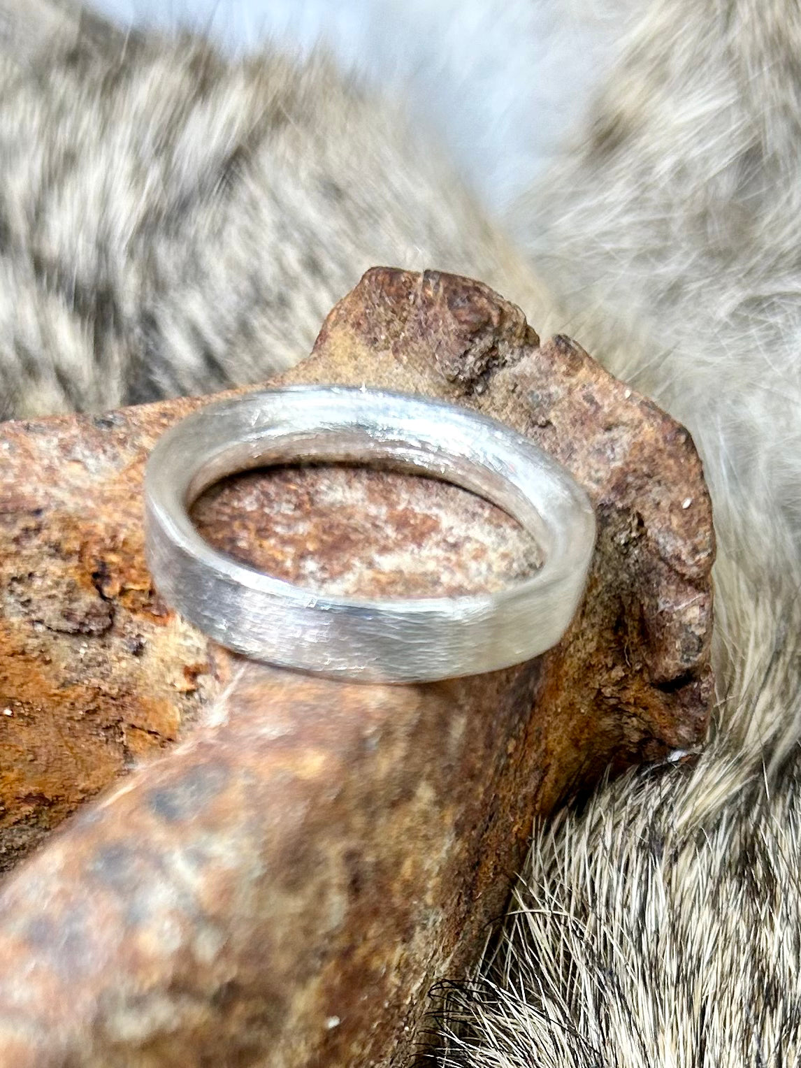Brushed Silver Ring