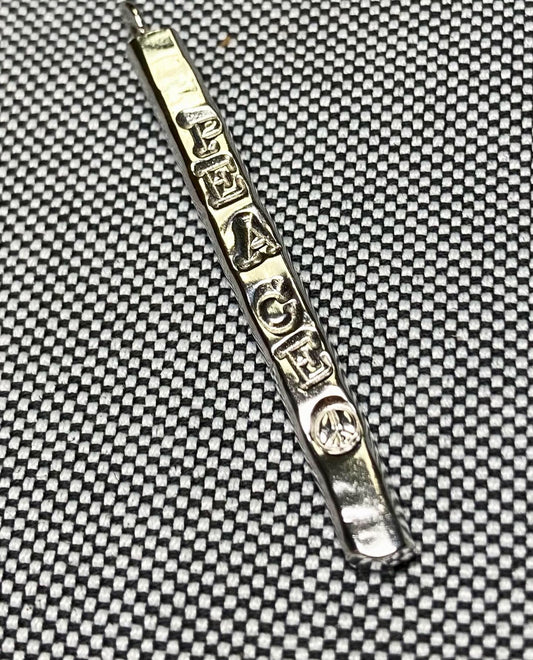 Stamped Peace Pendant